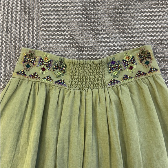 NWT Anthropologie Maeve Embroidered Utility Skirt, size 10 - Picture 12 of 12
